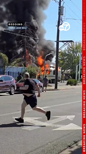 RV FIRE: Check out this video! Firefighters extinguished an RV engulfed in flames at a gas station near E Cypress Avenue and Bechelli Lane in Redding, California, on Thursday. READ MORE: https://bit.ly/3KGqbM3 #breakingnews #fire #firefighters #redding #localnews #reddingnews #northstate | KRCR News Channel 7
