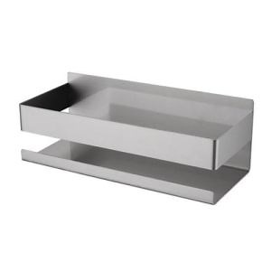 [Hot Item] Factory Supply Multi Purpose Stainless Steel Brushed Shower Storage Rack Wall Shelf Bathroom