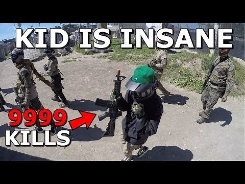 Little Kid Rekts Whole Airsoft Team First Time Playing!
