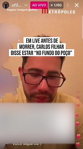 Influenciador Carlos Filhar: Morte e Carta de Despedida