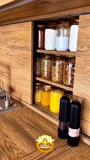 Who knew your backsplash could hide your spice collection?😉 Just glide the panel—voilà! Neatly organized seasonings, all in sight and within reach. 🌶🧂🌿 #kitchenstorage #kitchenhacks #kitchendesign #kitchendecorideas #homefinds #cleaningtoolsneeded #gadgets #smartgadgets #smartgadgetshome #goodthingsinlife | Crafty Corner