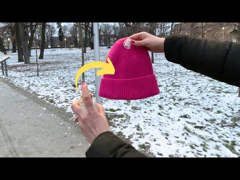 Spray this on your winter hat and say goodbye to static hair