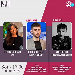 9.4K views | Në pjesën e parë të TV21 Pastel flasim me gazetarin Fisnik Xhelili, fituesin e çmimit të SHGM-së për raportimin më të mirë mbi tema rajonale dhe lokale! Në pjesën e dytë të emisionit flasim me And Halimin, studentin e vetëm mashkull në Institutin e Modës "Izet Curri" | TV21 | Facebook