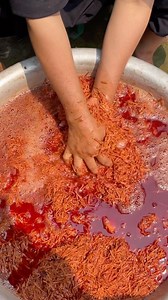 Yam Root Dyeing From fresh roots to vat then dyed cloths - - - #yamroot #botanicaldye #richtannin #naturaldye #localplants #nungan #tradition #handwoven #homegrown #fashionfromthegroundup #artisanalfashion #earthytones #nudetones #browntones #slowfashion #vietnamfashion #kilomet109🇻🇳 | KILOMET109