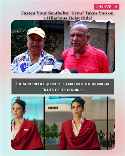9.8K views · 24 reactions | Get ready for a high-flying adventure! Check out our review of 'Crew,' a sexy, funny, and honest airline heist movie starring Tabu, Kareena Kapoor Khan, and Kriti Sanon. Buckle up for a wild ride! ✈️ #CrewMovie #Tabu #kareenakapoor #kritisanon #bollywood #crew #pinkvilla #viral #trending #review | PinkVilla | Facebook