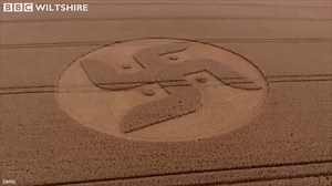 111K views · 404 reactions | A mysterious crop circle in the shape of a swastika has appeared in a field near Avebury. | BBC Wiltshire | Facebook