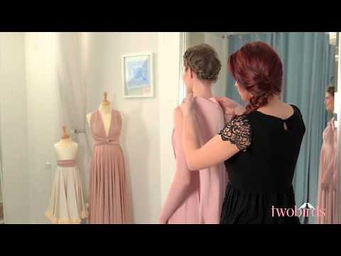 Knotted Cap Sleeve - Twobirds - How to Tie Convertible Bridesmaids Dresses
