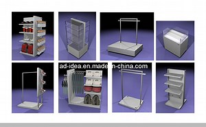 [Hot Item] Double-Sided Metal Display Shopfitting Clothing Store Fixtures Display Stand for Ties Belts and Clothes