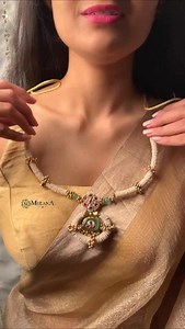 9.6K views · 234 reactions | Another stunner..Taani Antique Pearl Necklace set❤️ | Mirana | Facebook
