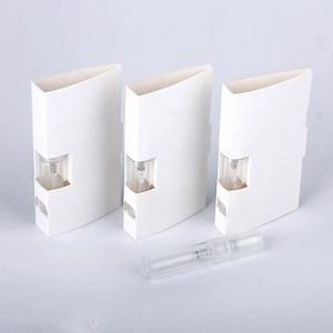 [Hot Item] Custom Logo Printed Perfume Sample Card Perfume Tester Cards 1ml 2 Ml Spray Bottle Perfume Sample Card