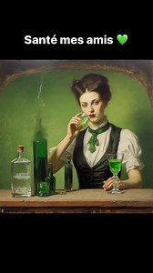 🤖AI-sinthe: Woman drinking Absinthe, santé 💚 Made with AI. #absinthe #absinth #alandia #greenfairy #absintheglass | ALANDIA Absinthe