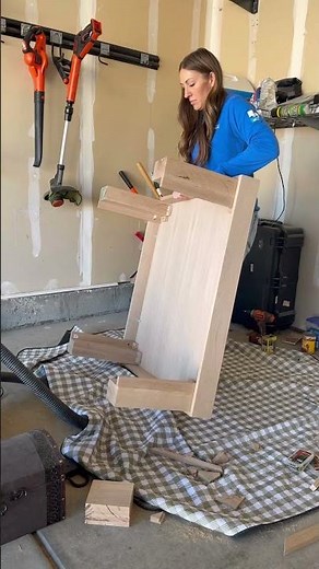 DIY white oak square coffee table 🤩 #diy #home
