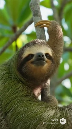 Pygmy Three-toed Sloth,🦥 moving slowly as habitat loss threatens its tiny population. #sloth