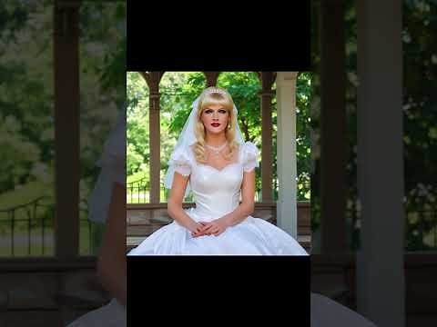 Crossdressed as a bride - Holly the new wife ‪@HollyMonroe‬ #crossdressing