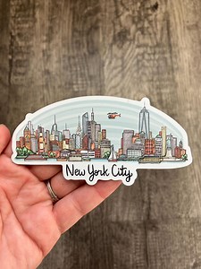 MAGNET - New York City, New York Hand-illustrated Magnet | Wedding Favor | Moving Gift | City Souvenir - Etsy