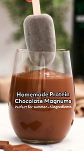 Homemade Protein Magnums! 👇 This is the perfect recipe for summer. All you need is: 200g dark chocolate - melted 1 banana 2 tbsp cocoa powder 2 tbsp peanut butter 1 scoop Protein Works Whey Protein 360 in Chocolate Silk 1/2 cup of milk 1) Blend the mixture until smooth. 2) Pour into your lolly moulds and freeze. 3) Melt your chocolate and place into a deep cup. 4) When your lollies are fully frozen, dip into your chocolate, allow to set and then enjoy immediately or store in the freezer! | Prot