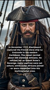 In November 1717, Blackbeard captured the French slave ship La Concorde in the eastern Caribbean. The vessel carried about 455 enslaved Africans. He refitted her as Queen Anne’s Revenge; many captives were set ashore, while some Africans joined—or were compelled into—his multinational crew. #MaritimeHistory #Blackbeard | TerrifyingMyths