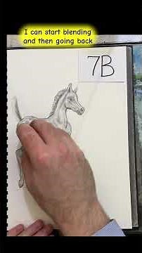 How to draw a prancing foal