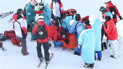 Horror scenes as star crashes out of Olympics