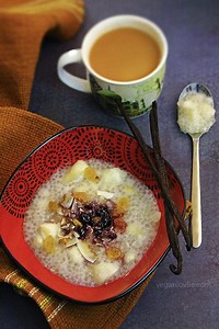 Cassava Tapioca Pudding Recipe - Sago in Coconut Milk