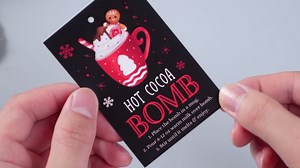 200 Pcs Christmas Hot Coco Bar Supplies Christmas Hot Chocolate Bomb Instruction Tag Card 3.5 x 2.3 Inch Bomb Supplies Packaging Gift Tag with Instruction for Xmas Holiday Winter(Tree)
