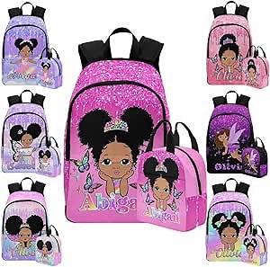 Custom Girls Backpack With Name Custom Backpack And Lunch Box For Girls Backpack Daycare Bag