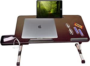 Portable Stand for Desk with Storage Drawer,Adjustable Laptop Bed Tray Desk,Computer Bed Table,Foldable Lap Tablet Desk for Couch Sofa Floor,Large