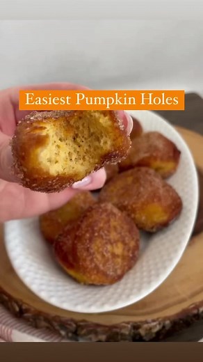These are the easiest Pumpkin Donut Holes made with our pancake/biscuit mix. Just a few ingredients are needed to make these light and airy donut holes that are irresistible! | Better Batter | Gluten Free Flour