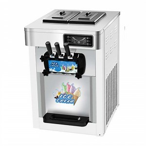 [Hot Item] Vertical/Desktop 3 Flavors Soft Ice Cream Machine Self Cleaning Ice Creme Machine Commercial Soft Serve Italian Ice Cream Maker