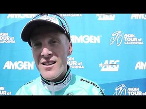 Levi Leipheimer speaks after finishing stage 1 of the Amgen Tour of California