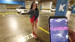Ich möchte auf dem Parkplatz der Mall spritzen