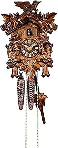 Cuckoo Clock Five Leaves, Bird, Squirrel