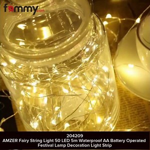 Flexible design allows to make any shape as you want, can be used for holiday decoration, art making, etc - Energy saving and environmental protection, low temperature, long life, widely use, can be weaved into various light strip or decoration art. Easy to use. Powered by 3 x AA batteries (not included). Shop Now:https://fommy.com/products/amzer-ip65-waterproof-yellow-light-silver-wire-string-light-50-leds-fairy-lamp-decorative-light-5-204209 | Fommy | Facebook