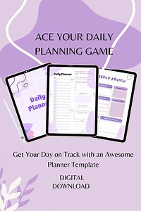 Daily Digital Planner | Hourly | 31 Pages | Positive Affirmation | ULTIMATE | Purple | - Etsy UK