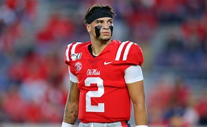 Ole Miss quarterback Matt Corral returns to sideline during Sugar Bowl