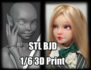 STL BJD 1/6 YOSD Doll for 3D Printing. Elf Ears. More Informations Below ! - Etsy