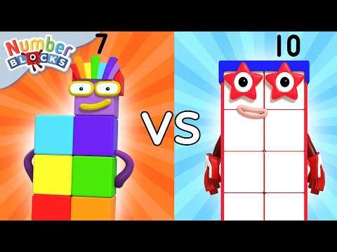 Team Game Tournaments with the Blocks | Learn to Count for Kids | Number Cartoon | Numberblocks