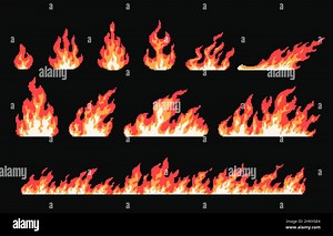 Pixel art fire and flame, burning effect for 8 bit games. Background bonfire border. Retro arcade game fire energy attack icons vector set. Illustrati Stock Vector Image & Art - Alamy