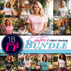 Easter Tshirt Mockup Bundle, Women Model T-shirt Mocks With Easter Eggs, Aesthetic Crewneck Mock up Shirt Set of 18 Spring Flower - Etsy Canada