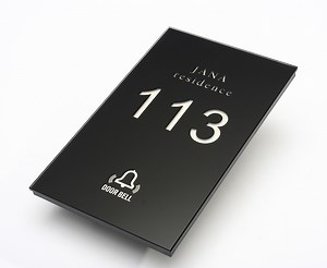 [Hot Item] Touch Doorbell with Room Number Tempered Glass Panel Exclusive Design Icons
