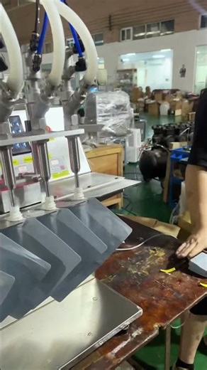 Semi-automatic Stand-up Pouch Filling Machine #hand sanitizer filling machine #detergent filling