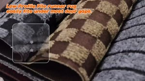 Weidear Hallway Runner Rug with Rubber Backing, Laundry Room Rug Non Slip, Washable Outdoor Indoor Rug Carpet Runner, Customized Area Rugs Mat for Entryway, Balcony, Deck-2FT x 42FT, Brown Checkered