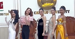 Lan Khuê chạm mặt "gà cưng" của Hoa hậu Hoàn vũ Việt Nam hậu drama bản quyền, thái độ gây bất ngờ