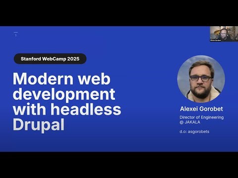 Modern web development with headless Drupal