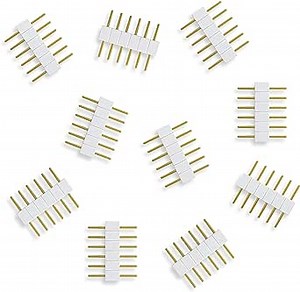 GIDERWEL 6 Pin to 6 Pin LED Strip Connector for LED Lightstrip Plus V3 and Female Wire,All Standard Width 12mm RGBWW RGBCCT Strip Lights (10pcs Male to Male Strips Plugs)