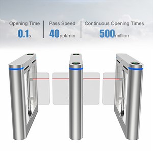 [Hot Item] Swing Barrier Gate Servo Motor Swing Barrier Gate with Qr Code Reader Automatic Sliding Gate Opener Control Access