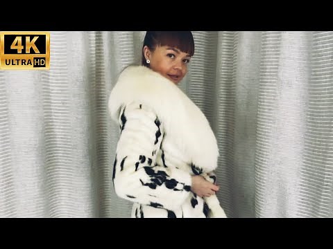 Fur coat mink with BIG white collar fluffy | FursBerry fur lover fur video | SALE 2021