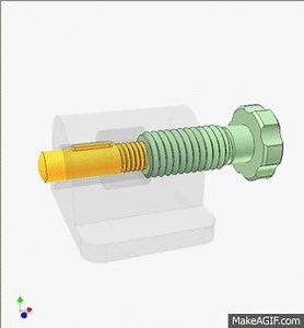 Nut-screw differential mechanism 1 on Make a GIF