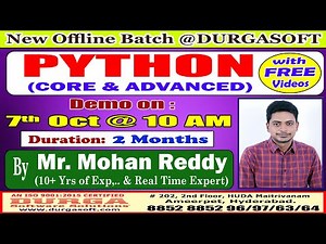 PYTHON (CORE & ADVANCED) Offline Training @ DURGASOFT