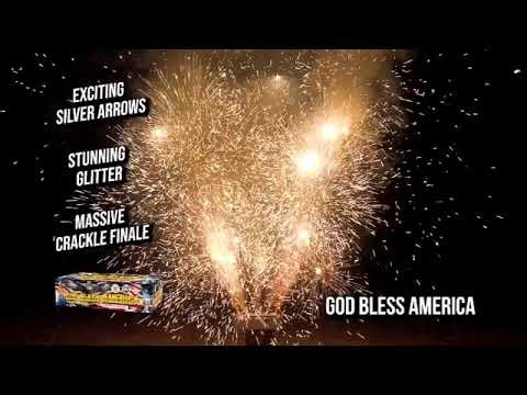 God Bless America – 500 Gram Fireworks Fountain | Patriotic Ground Display
